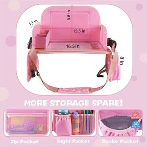 Kids Travel Tray, Toddler Car Seat Lap Tray Road Trip Essentials Activity Table